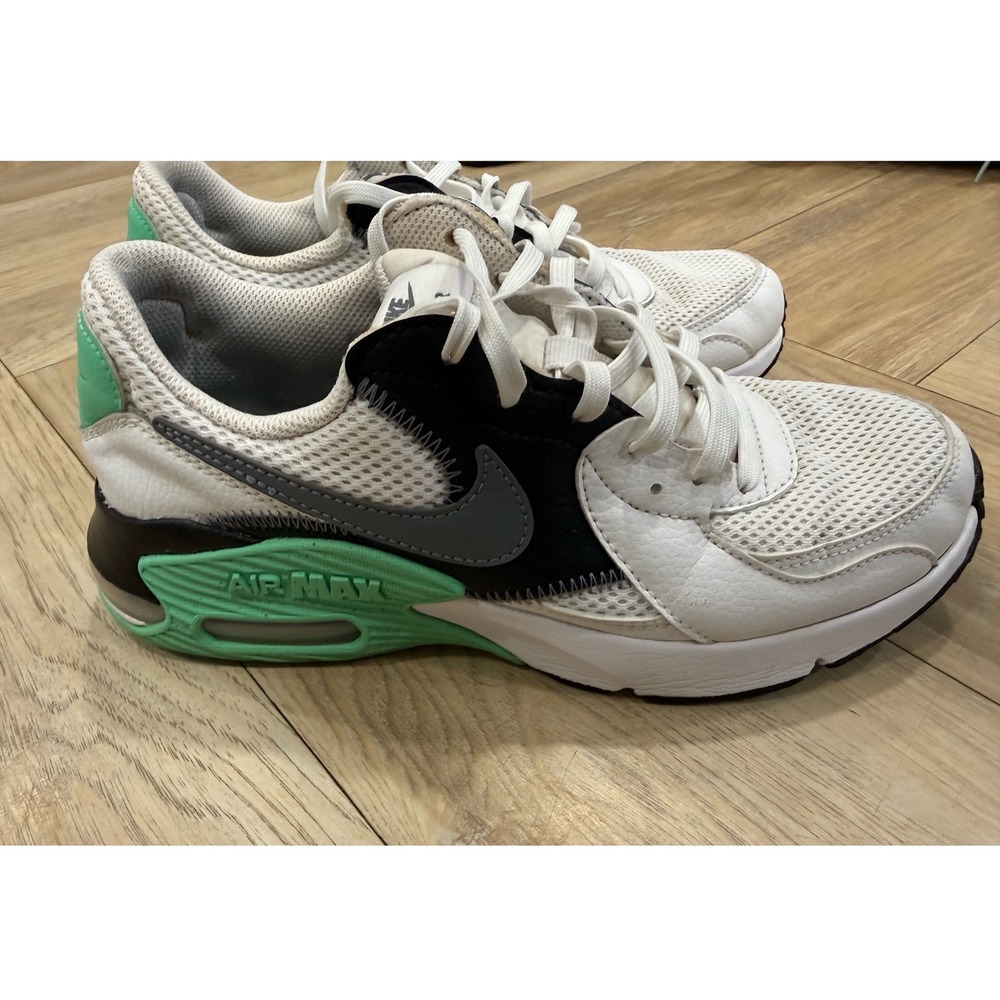 Nike Air Max Excee White Black Green Sneakers DM8346-100 Womens 7.5